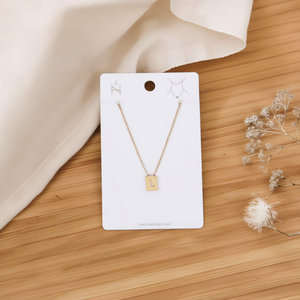 Collar con Colgante Angelina L, Chapado en Oro, Acero Inoxidable, 12x14cm, Cadena de Caja, Joyería Minimalista de Moda, Unisex, para Uso Diario - Product Image 3