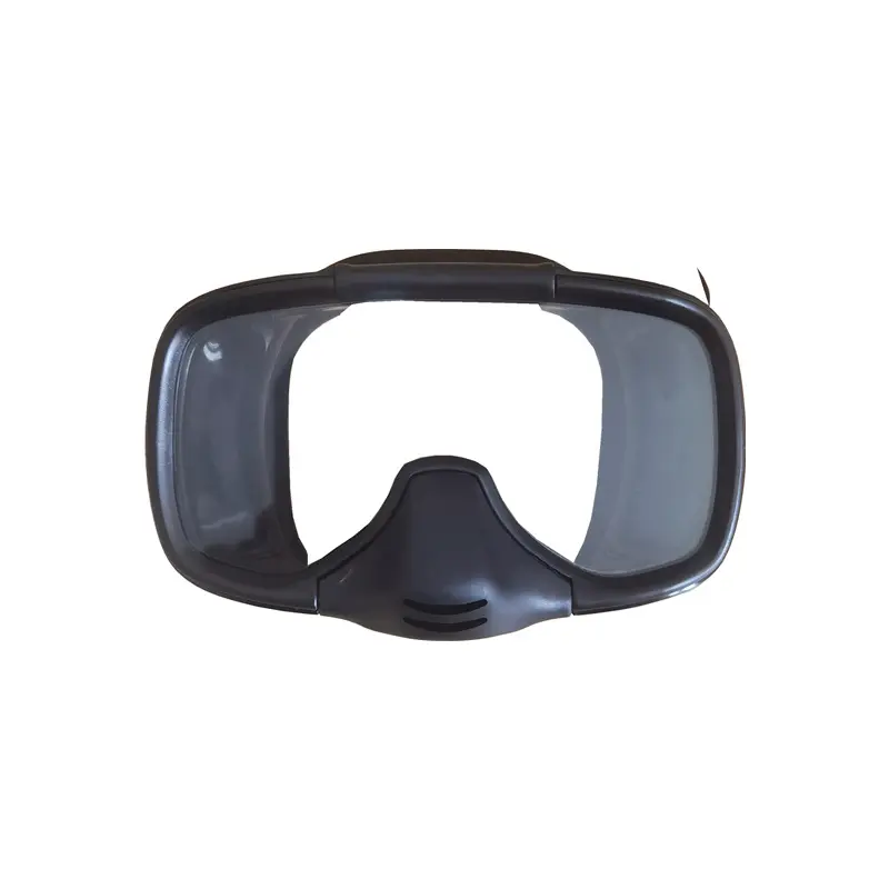 Maschera subacquea professionale scuba ovale maschera subacquea in vetro temperato con lente singola con telaio grande con valvola