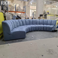 Sofá Modular Seccional Semicircular de Tela Moderna para Sala de Estar, Oficina, Vestíbulo de Hotel, Bodas y Eventos