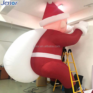 Giant Inflatable Santa <strong>Climbing</strong> the Chimney with Gift Bag for Christmas Decoration - Product Image 1