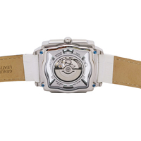 Reloj automático de esqueleto deportivo personalizado para hombre, correa de cuero genuino, parte posterior de caja transparente, resistente al agua de lujo para hombre, Seiko personalizado
