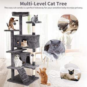 Grand condo <span class=keywords><strong>pour</strong></span> <span class=keywords><strong>chat</strong></span> de 70 cm, <span class=keywords><strong>échelle</strong></span> de grimpeur, cabane de jeu, arbre à <span class=keywords><strong>chat</strong></span>, griffoir, jouets - Product Image 4