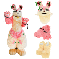 Costume de mascotte en fourrure de lapin sur mesure, ODM OEM, tenue de cosplay pour adultes, pour carnaval, défilé, Halloween, fête des animaux poilus