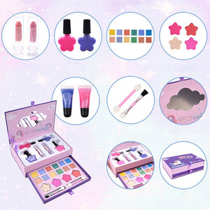 Set di trucco da principessa vera ragazza per bambini giocattoli per il trucco lavabili da te custodia in plastica regali di compleanno di natale per ragazze di 3 anni - Product Image 6
