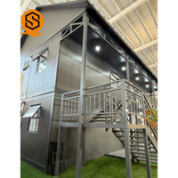 Maison Conteneur Surélevée à Deux Étages Moderne Shinestone de 40 Pieds |   Maison modulaire préfabriquée haut de gamme personnalisée pour complexe hôtelier, villa et usage commercial
