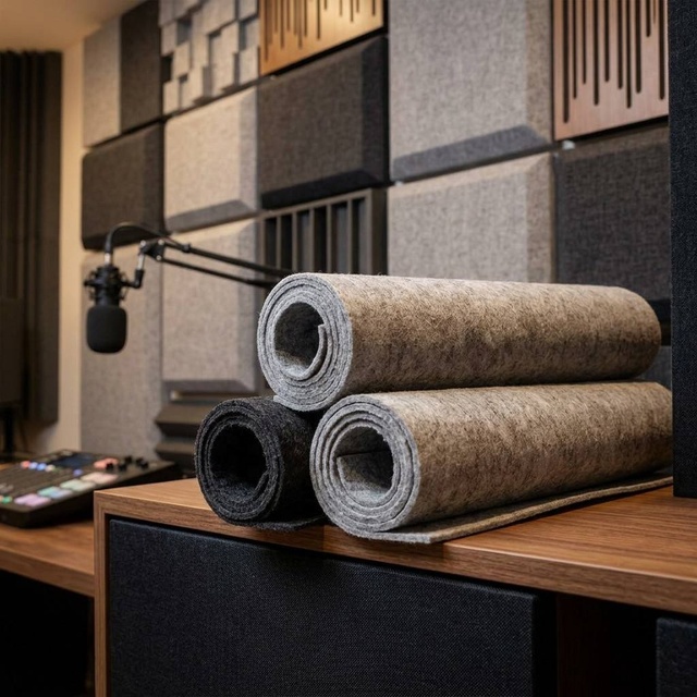 Thick Needle Punched Felt Nonwoven Roll Carpet Underlay Base Fabric Sound Insulation Noise Reduction Custom Color Size