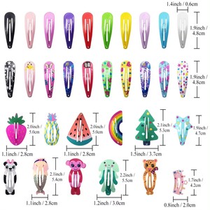 100 pièces mignon couleur bonbon épingles à cheveux <span class=keywords><strong>cadeau</strong></span> <span class=keywords><strong>de</strong></span> fête d'anniversaire Barrettes en métal Snap pinces à cheveux <span class=keywords><strong>pour</strong></span> filles enfants adolescents femmes - Product Image 2