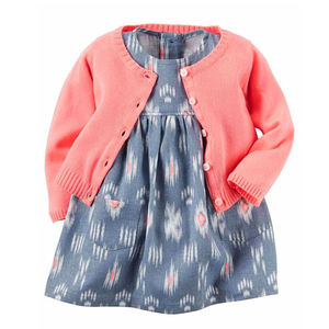Set neonato all'ingrosso vestito da neonata + cappotto 2 pezzi Set di abbigliamento per bambini cardigan girl dress abbigliamento per bambini - Product Image 2