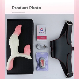 Vibrador de Silicona para Clítoris y Punto A, Estimulación Multipunto, Dildo con Correa para Lesbianas, 10 Modos de Vibración, Juguetes Sexuales al por Mayor - Product Image 6