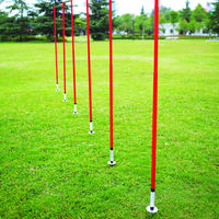Matériel d'entraînement de football Julyfit, ensemble de poteaux de slalom pour l'agilité, poteaux d'entraînement d'agilité en plastique, bâtons d'entraînement