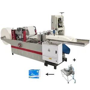 Hot sales semi automatic napkin paper making machine production line with embossing pattern