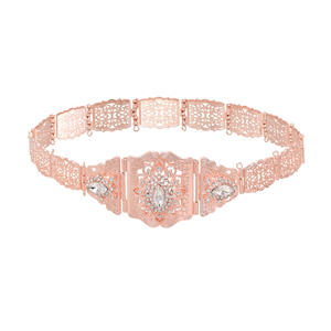 <span class=keywords><strong>Ceinture</strong></span> Marocaine Chic pour Femme Mariage <span class=keywords><strong>Caftan</strong></span>, <span class=keywords><strong>Ceinture</strong></span> en Métal Doré 14 Carats pour Femme, Chaîne Réglable à Faire Soi-Même - Product Image 1