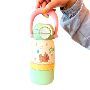 Bouteille d'eau isotherme mignonne pour enfants de 550 ml, en acier inoxydable, avec poignée de transport portable, thermos pour enfants, logo personnalisé - Product Image 2