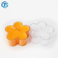 Factory Direct Sale Neues Design Blumen form Kunststoff runde Tee licht Lampe Tasse Auf Lager