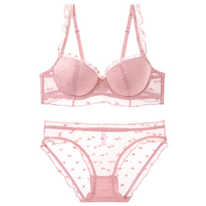 2025 penjualan laris Lingerie seksi wanita Set Bra sejuk seksi potongan renda bordir ultratipis pakaian dalam - Product Image 5