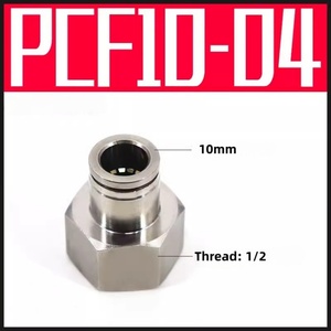 Conector Neumático Universal para Camiones de Alta Calidad, Conector Recto de Rosca Interna de Acero Inoxidable PCF 304 - Product Image 2