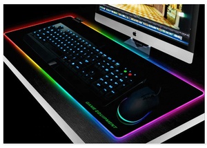 Benutzer definierte große LED-Gaming RGB-Mauspad Hersteller Mouse pad, rutsch feste Gummi basis Computer Tastatur Pad Matte USB-Stecker - Product Image 3