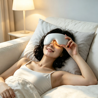 Masque de sommeil intelligent à thérapie lumineuse, compresse chaude et froide, masseur oculaire rechargeable par USB avec lumière douce pour le réveil matinal, pour les migraines