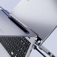 Hub d'extension USB 3.0 portable en aluminium à 7 ports Type C pour ordinateur portable, Switch, Macbook, iPad, iPhone, tablette, PC