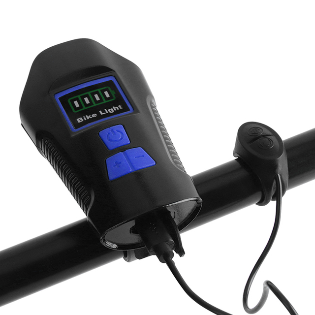 4 Light Mode USB Rechargeable Flashlight Power Display Cycling Torch Bike Headlight Lamp LED Front Bicycle Light