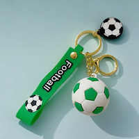 Breloques créatives en silicone en forme de ballon de football, pendentifs mignons pour porte-clés, sacs à dos et fabrication de bijoux