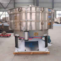Machine de tamisage de poudre d'herbes en acier inoxydable, tamis rotatif pour poudre d'herbe d'orge