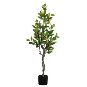 Arbre artificiel <span class=keywords><strong>citronnier</strong></span> de 120 cm avec <span class=keywords><strong>pot</strong></span>, feuilles de citron artificielles réalistes, plantes d'intérieur artificielles <span class=keywords><strong>pour</strong></span> la décoration de la maison - Product Image 1