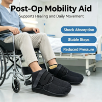 Chaussure post-opératoire professionnelle de décompression de l'avant-pied avec protection d'orteil amovible, en maille, Velcro, cale en TPR, pour blessures aux orteils et récupération des hallux valgus
