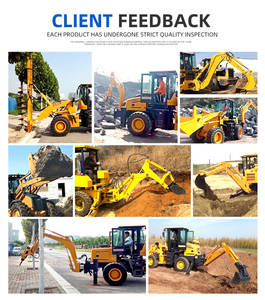 รถแบคโฮขับเคลื่อนสี่ล้อ ได้รับการรับรองมาตรฐาน CE |   เครื่องยนต์ 75 แรงม้า ปั๊มไฮดรอลิกประสิทธิภาพสูง ได้รับการรับรองมาตรฐาน CE รถตักล้อยางขับเคลื่อน 4 ล้อ พร้อมอุปกรณ์ขุดดิน - Product Image 3