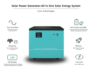 Générateur solaire 5 kVA 110 V 220 V à batterie lithium pour usage extérieur et domestique, générateur d'énergie solaire 5000 watts - Product Image 4