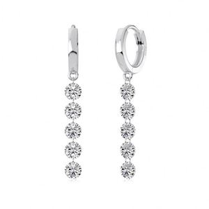 Pendientes de Aro con Clip y Borla de Plata de Ley 925 con Baño de Rodio y Oro de 14K, con Circonita 5A, de Dylam High Fine Jewelry - Product Image 1