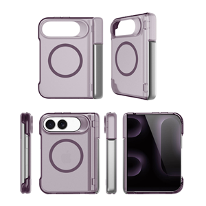 Coque de téléphone transparente magnétique de qualité supérieure, antichoc, avec support métallique pour appareil photo, prix d'usine, pour iPhone 18 Fold - Product Image 5