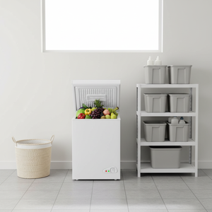 Congélateur coffre compact OEM blanc avec panier amovible, faible consommation d'énergie, fonctionnement silencieux pour appartement/chambre, mains libres - Product Image 3