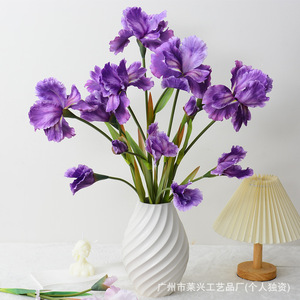 Flores de Iris Artificiales Laixing, de Seda, Realistas, para Decoración del Hogar y Bodas - Product Image 1
