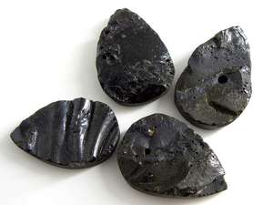 Piedra Natural de Lava Volcánica Negra Druzy Cabochon, Gema Suelta para Joyería, Colgante, Pulsera, Pendientes, Hecho a Mano, 40-50MM, 100g - Product Image 4