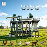 Usine de traitement d'aliments pour animaux clé en main de 15 tonnes/heure, ligne de production de granulés d'aliments pour animaux à fonctionnement continu et intensif