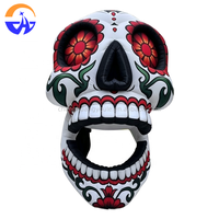 Modèle de crâne gonflable personnalisé pour Halloween, fabriqué en tissu Oxford avec souffleur, accessoires gonflables publicitaires