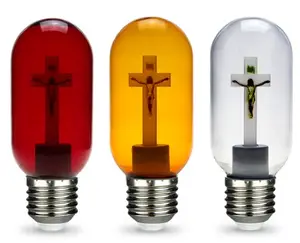 T30 90-265V 0.5W Church Lighting Edison Bulbs Light Jesus Cross Bulb LED Cross Lamps For Catholic Christian