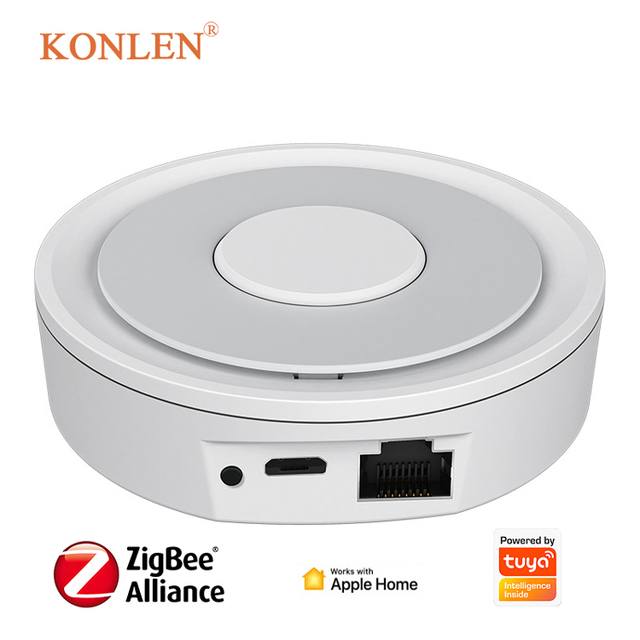 Wired Tuya Zigbee 3.0 Hub All-in-One Home Remote Controller Devices Homebridge Zigbee Gateway Compatible Apple HomeKit for