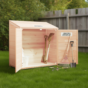 Casetta da Giardino in Legno Massello di Abete 40.2x20.5x44.1 Soluzione di Stoccaggio Esterno Resistente - Product Image 2