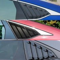 2 pièces de persiennes de fenêtre arrière en ABS et pare-soleil pour Honda Accord 2018-2021 - Ensemble de panneaux de spoiler de sortie d'air latérale