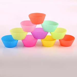 Moules à cupcakes en silicone de qualité alimentaire, réutilisables, antiadhésifs, multicolores, pour la pâtisserie à la maison - Product Image 5