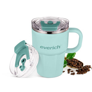 Mug à café <span class=keywords><strong>en</strong></span> acier inoxydable 304 antidérapant de 360 ml et 600 ml avec poignée et couvercle <span class=keywords><strong>2</strong></span> <span class=keywords><strong>en</strong></span> 1, surface personnalisable pour les boissons chaudes/froides, idéal comme cadeau - Product Image 4