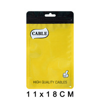 Durable Data Cable USB Neutral Reusable BOPP+CPP Plastic Self-Sealing Zipper Top Gift Craft Packaging Bag Mobile Phone