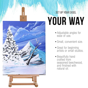 Chevalet <span class=keywords><strong>de</strong></span> table réglable en bois <span class=keywords><strong>de</strong></span> hêtre massif pour <span class=keywords><strong>toiles</strong></span> <span class=keywords><strong>de</strong></span> peinture, art et artisanat, jusqu'à 40 cm <span class=keywords><strong>de</strong></span> hauteur - Product Image 2