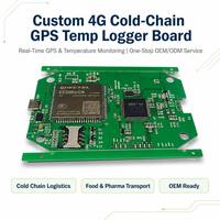 Module de suivi de la chaîne du froid avec enregistreur de données de température, carte PCBA, GPS, 4G, BLE, écran OLED, rapport PDF, OEM, ODM