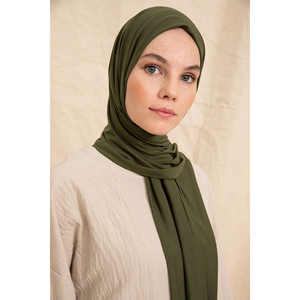 Bufanda de Algodón Color Caqui, Tejido Liso, Textil para el Hogar, Estilo Sencillo, 50g - Product Image 3