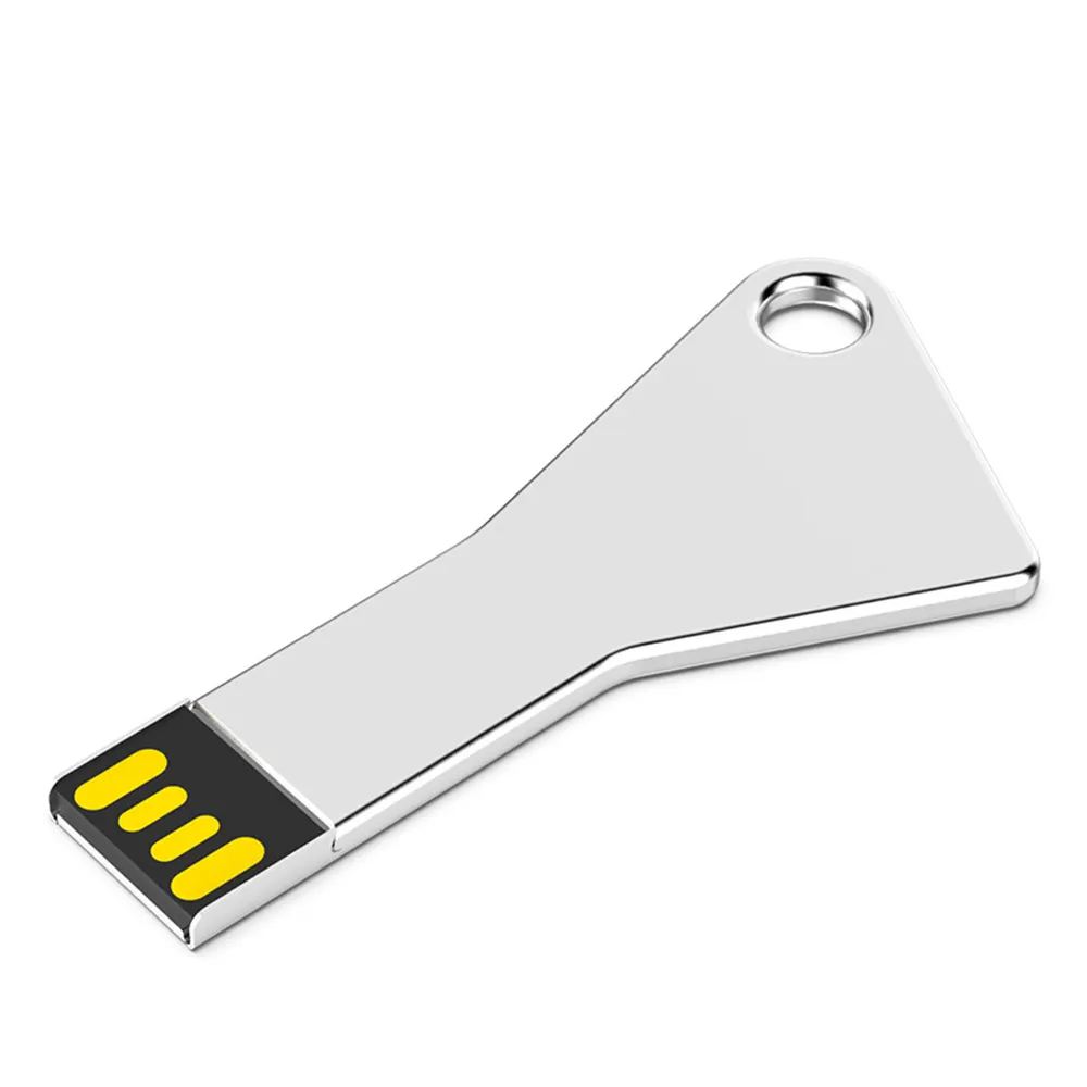 Porte-clés métallique portatif en forme de Triangle, clé Usb, Logo, 1 pièce