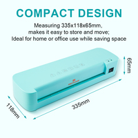 Máquina Laminadora de Plástico A4, Eléctrica y Manual, Color Azul, Precio de Fábrica, para Fotos, Tarjetas, Certificados, Permisos de Trabajo, Menús, Cuadros