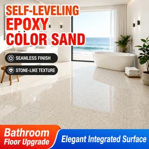 Revêtement de sol en résine époxy auto-nivelante effet marbre sable coloré, résistant à l'usure, protection solaire, plusieurs options de couleurs, direct usine - Product Image 4
